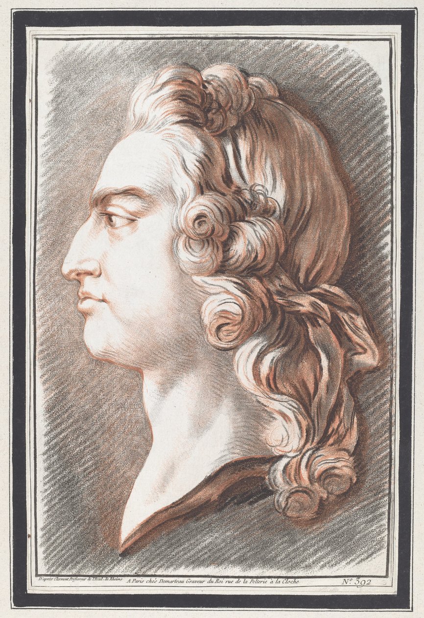 Ludwik XV autorstwa Gilles Demarteau, the Elder, after Jean François Clermont