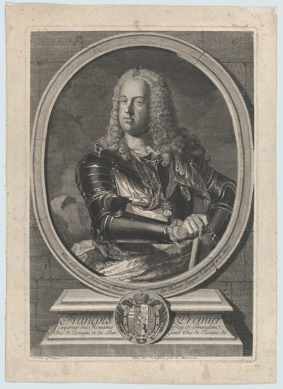 Portret Franciszka I, ca. 1745. autorstwa Gilles Jacques Petit