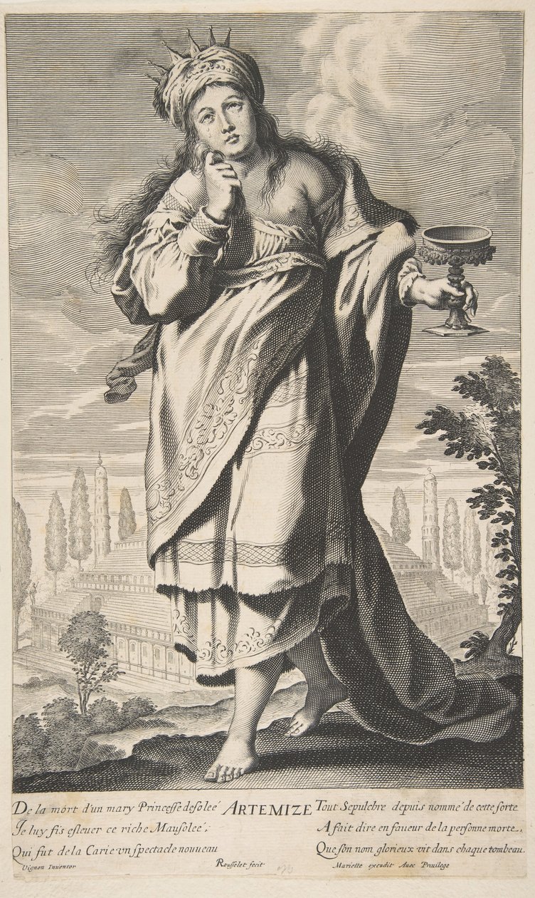 Artemida, ca. 1639-40. Twórcy: Gilles Rousselet, Abraham Bosse. autorstwa Gilles Rousselet and Abraham Bosse