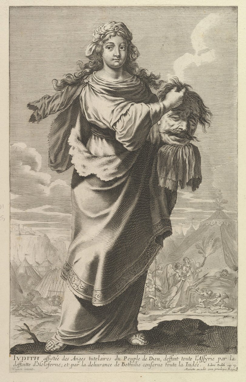 Judith, 1647. Twórcy: Gilles Rousselet, Abraham Bosse. autorstwa Gilles Rousselet and Abraham Bosse