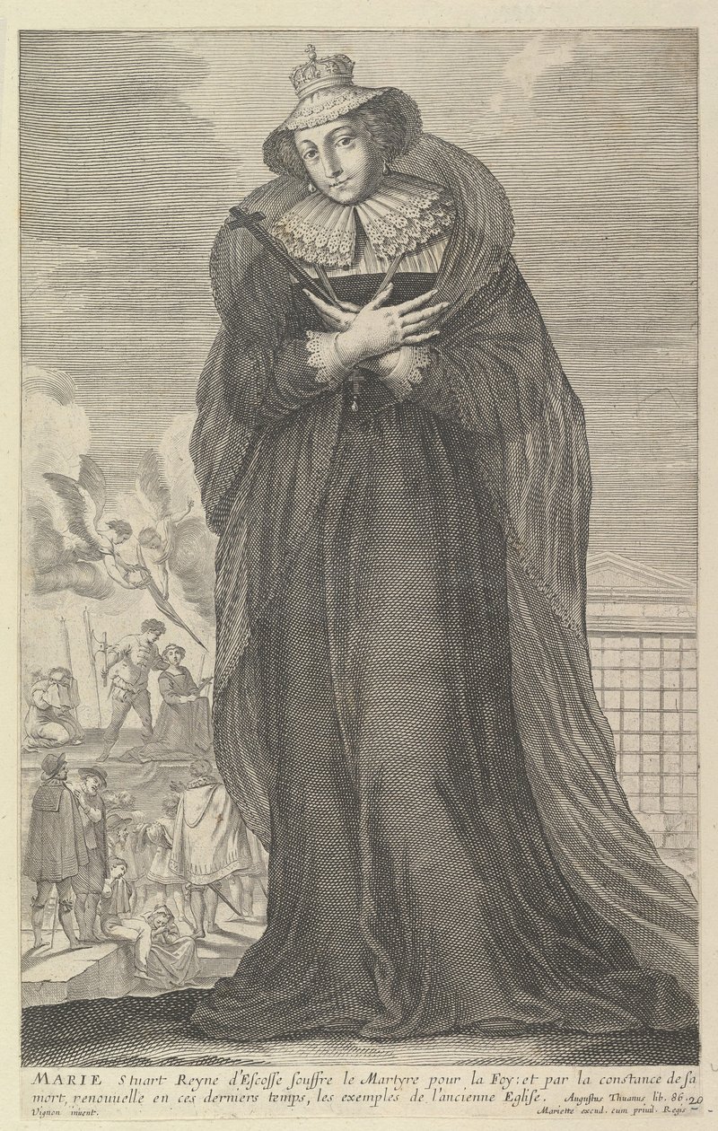 Marie Stuart, 1647. Twórcy: Gilles Rousselet, Abraham Bosse. autorstwa Gilles Rousselet and Abraham Bosse
