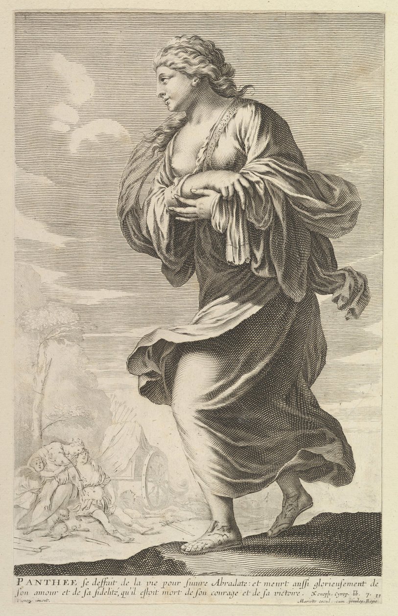 Panteusz, 1647. Twórcy: Gilles Rousselet, Abraham Bosse. autorstwa Gilles Rousselet and Abraham Bosse
