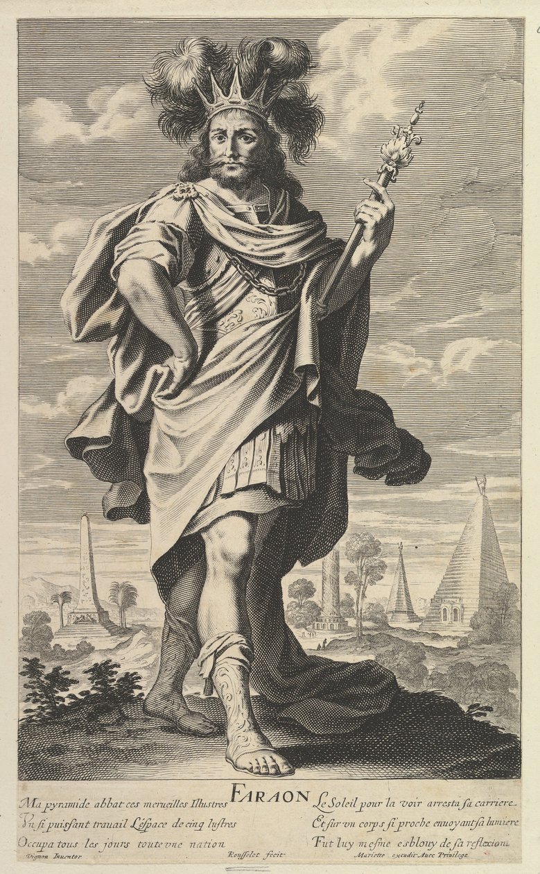 Faraon, ca. 1639-40. Twórcy: Gilles Rousselet, Abraham Bosse. autorstwa Gilles Rousselet and Abraham Bosse