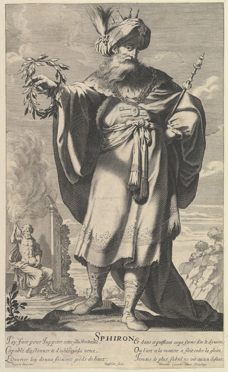 Sphiron, ca. 1639-40. Twórcy: Gilles Rousselet, Abraham Bosse. autorstwa Gilles Rousselet and Abraham Bosse