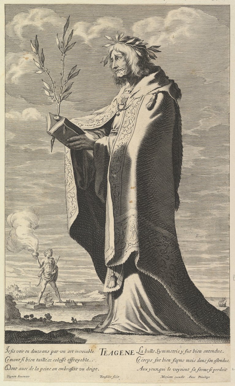 Teagenesów, ok. 1639-40. Twórcy: Gilles Rousselet, Abraham Bosse. autorstwa Gilles Rousselet and Abraham Bosse