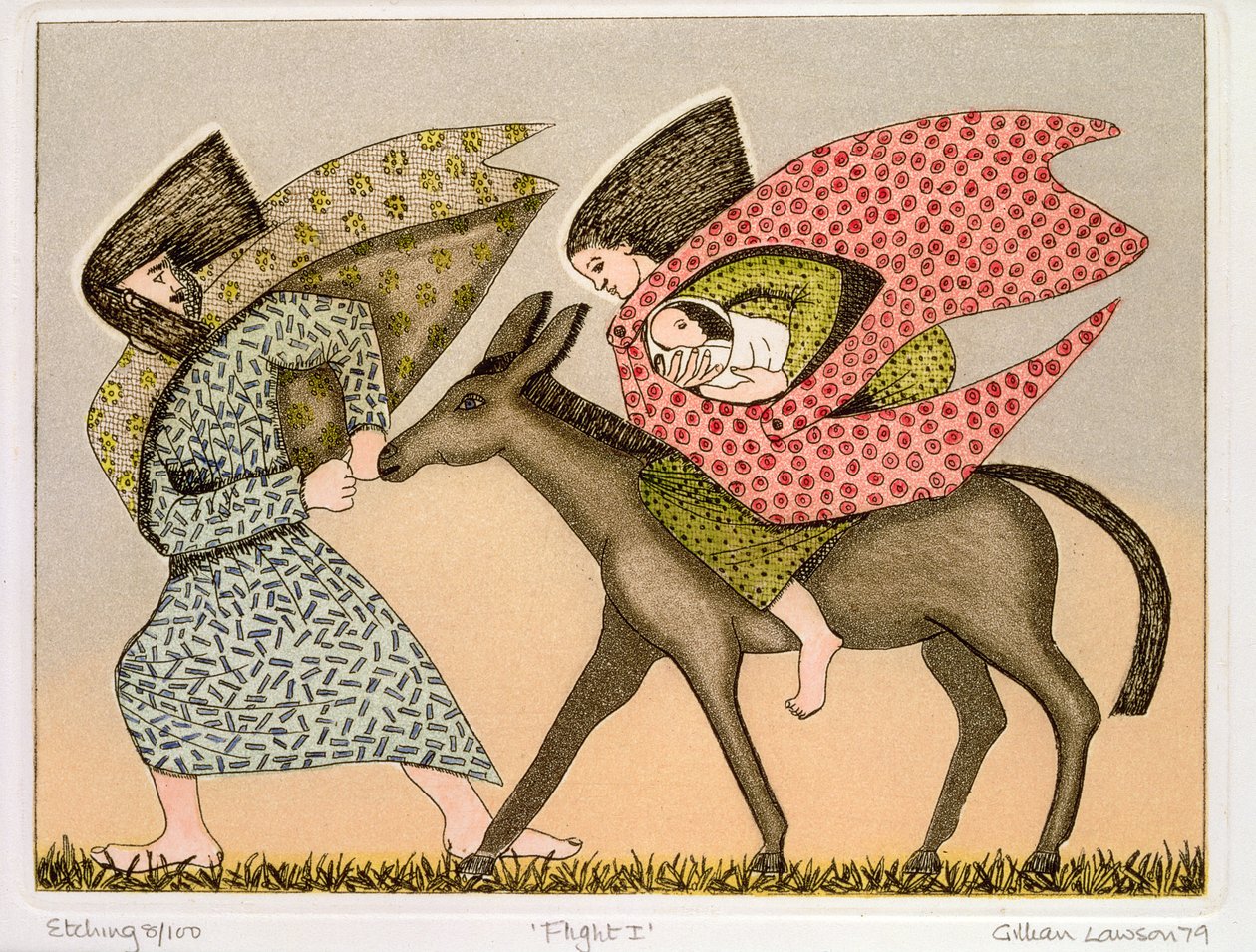 Ucieczka do Egiptu I, 1979 autorstwa Gillian Lawson