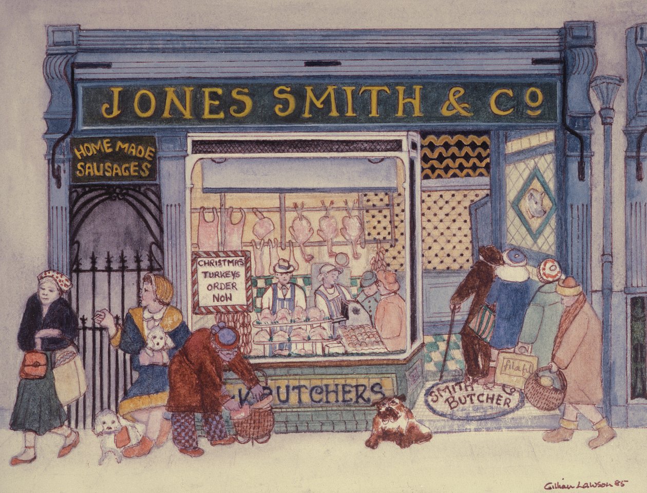 Jones Smith & Co., sklep mięsny autorstwa Gillian Lawson