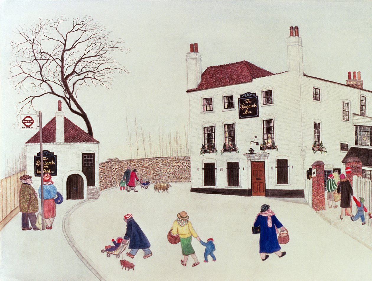 Zajazd Hiszpanie, Hampstead Heath autorstwa Gillian Lawson