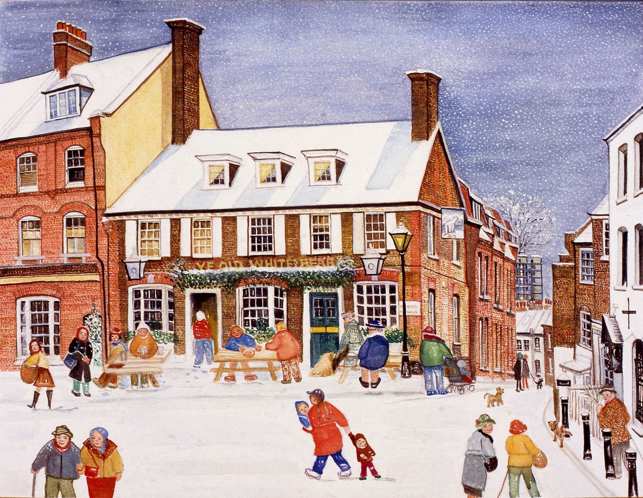 Biały niedźwiedź, Hampstead, 1990 (akwarela na papierze) autorstwa Gillian Lawson
