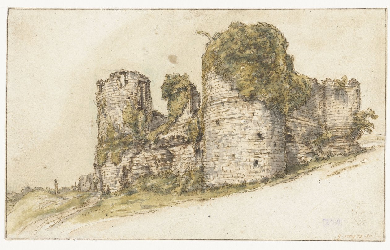 Widok na Château de César w Vau autorstwa Gillis Neyts