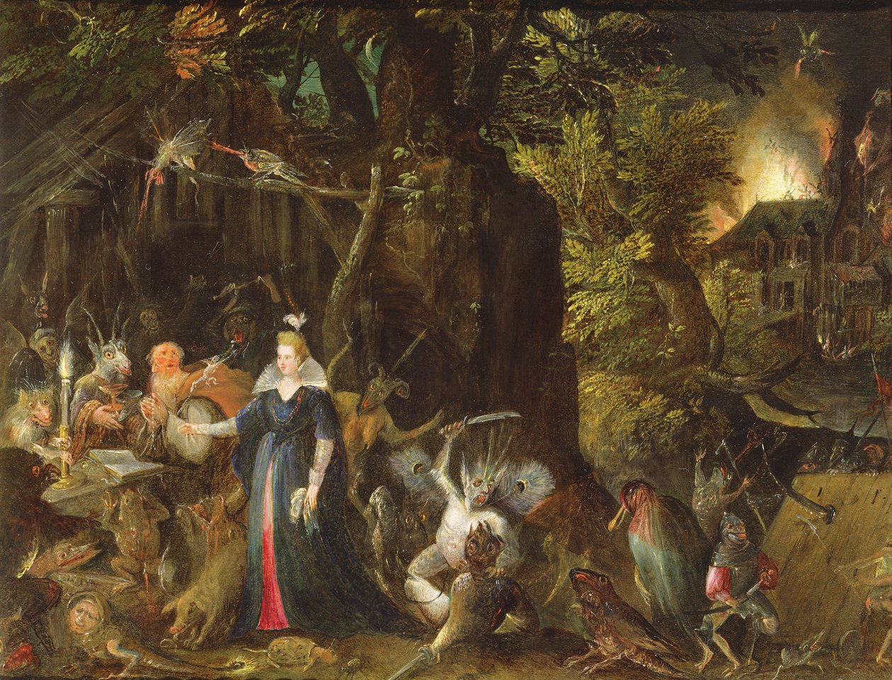 Kuszenie św. Antoniego autorstwa Gillis van III Coninxloo