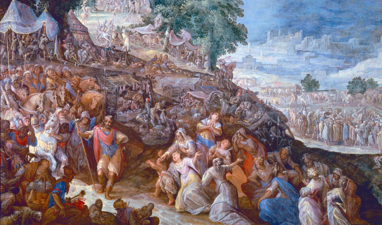 Wolumnia przed Koriolanem autorstwa Gillis van Valckenborch