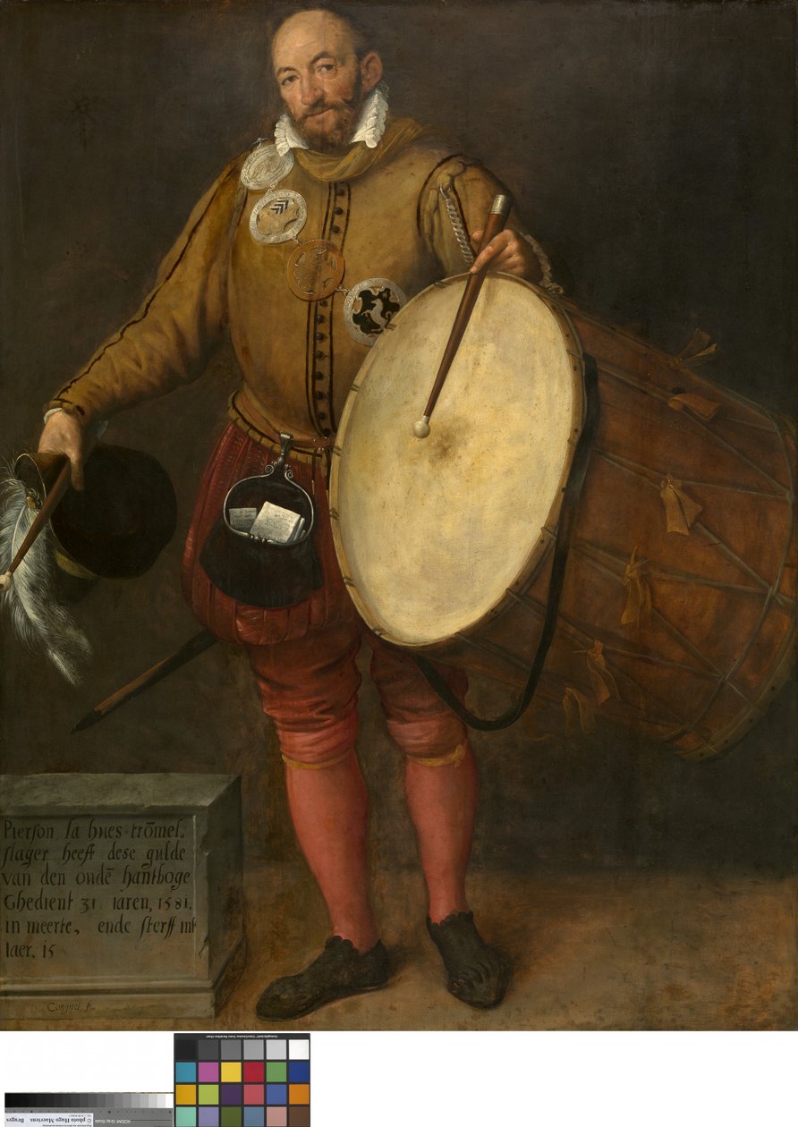 Pierson la Hues, perkusista i Page of the Old Archers