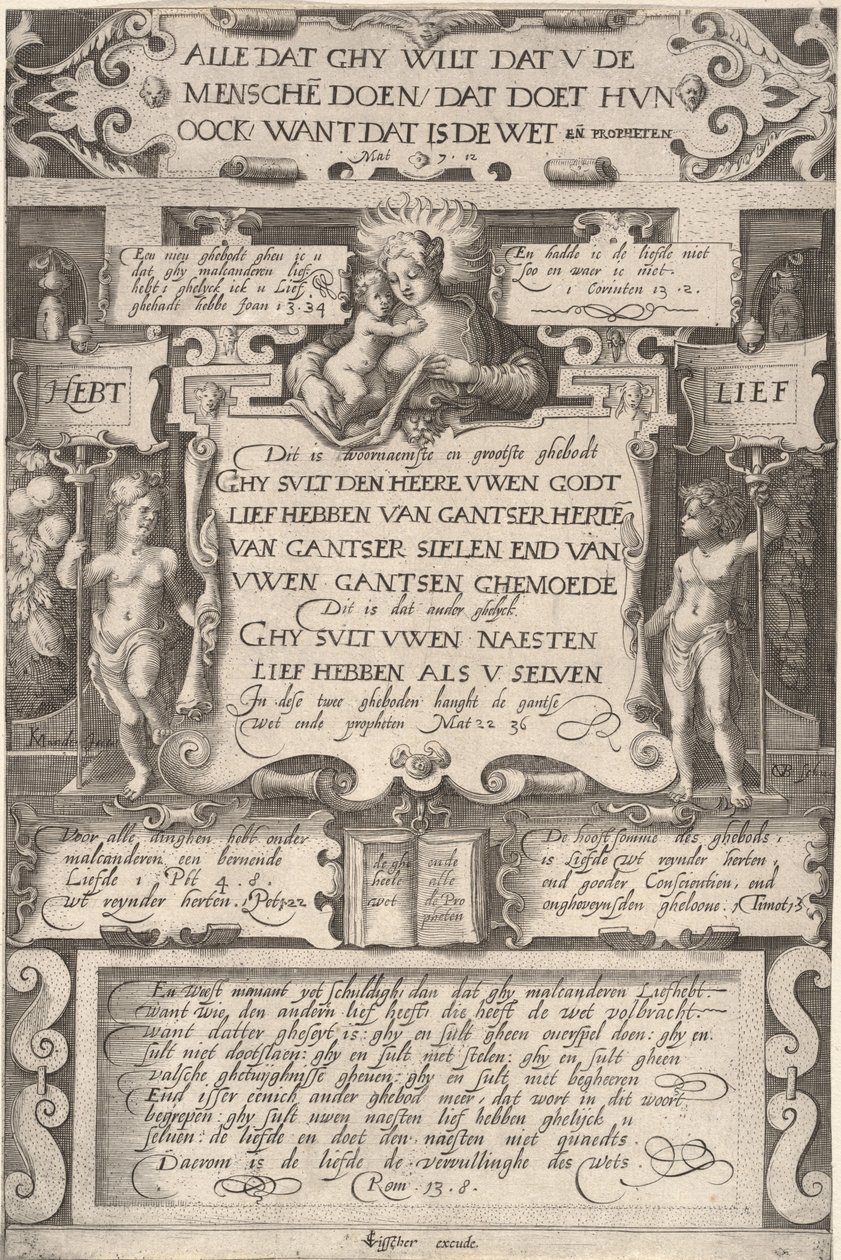 Przykazanie wzajemnej miłości, 1599. autorstwa Gillis van Breen