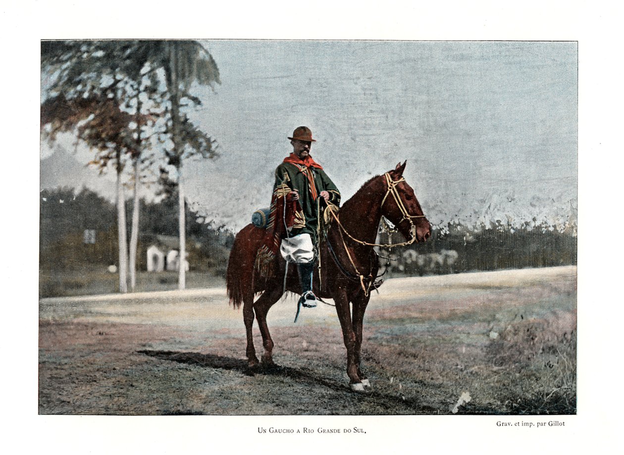 Pasterz bydła, Rio Grande do Sul, Brazylia, XIX w. autorstwa Gillot