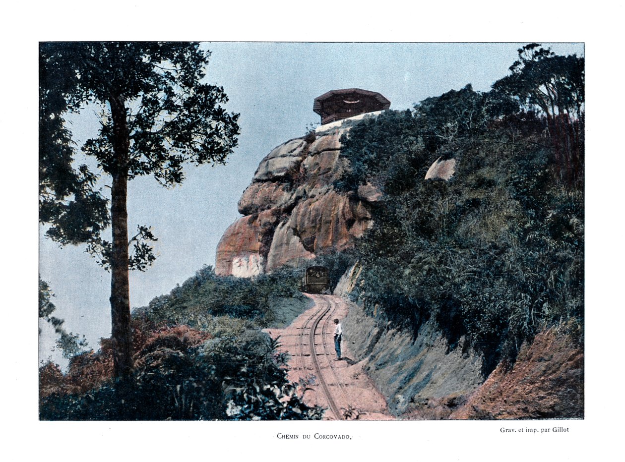 Kolej zębata Corcovado, Rio de Janeiro, Brazylia, XIX w. autorstwa Gillot