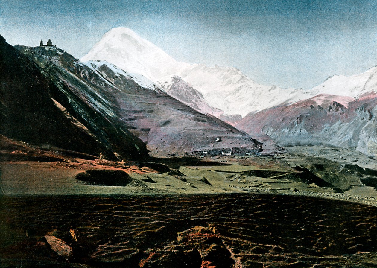 Góra Kazbek, Kaukaz, ok. 1890 autorstwa Gillot