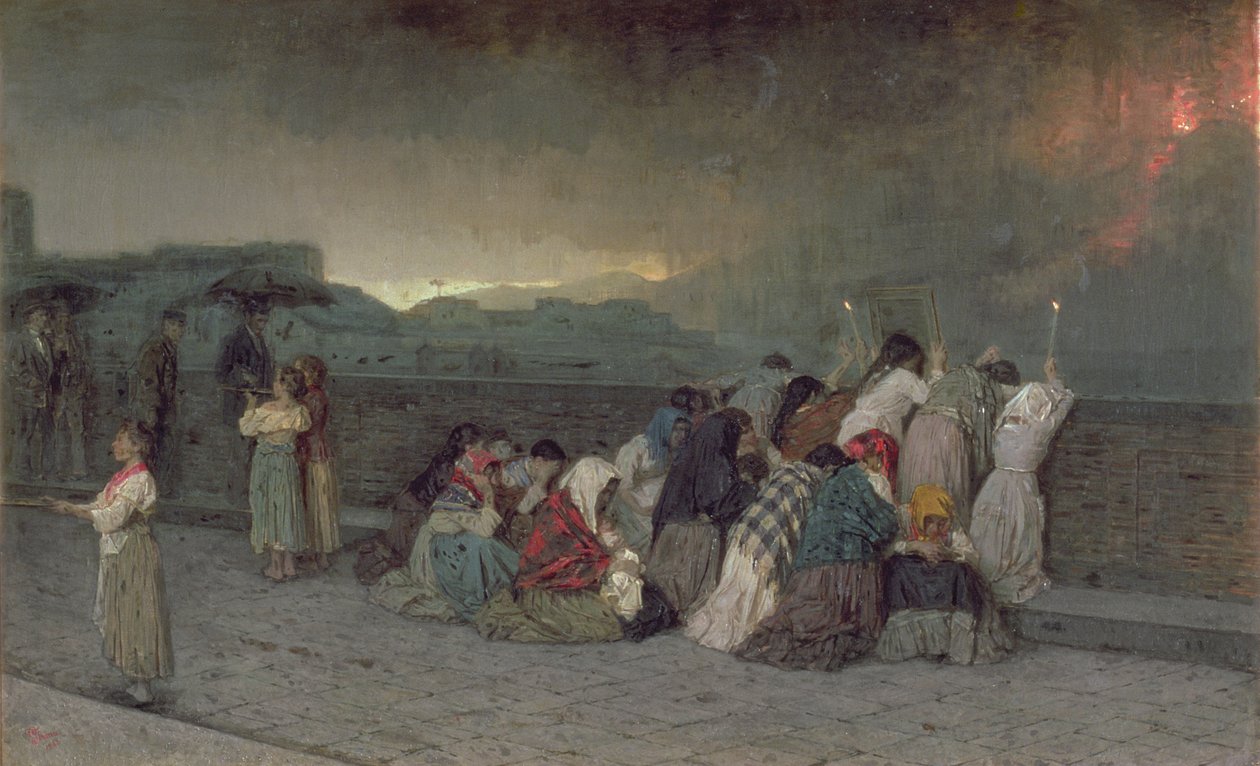 Deszcz popiołów, 1880 autorstwa Gioacchino Toma