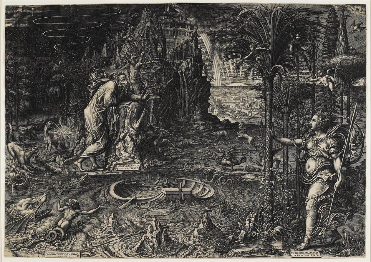Alegoria życia (Sen Rafaela), 1561 autorstwa Giorgio Ghisi