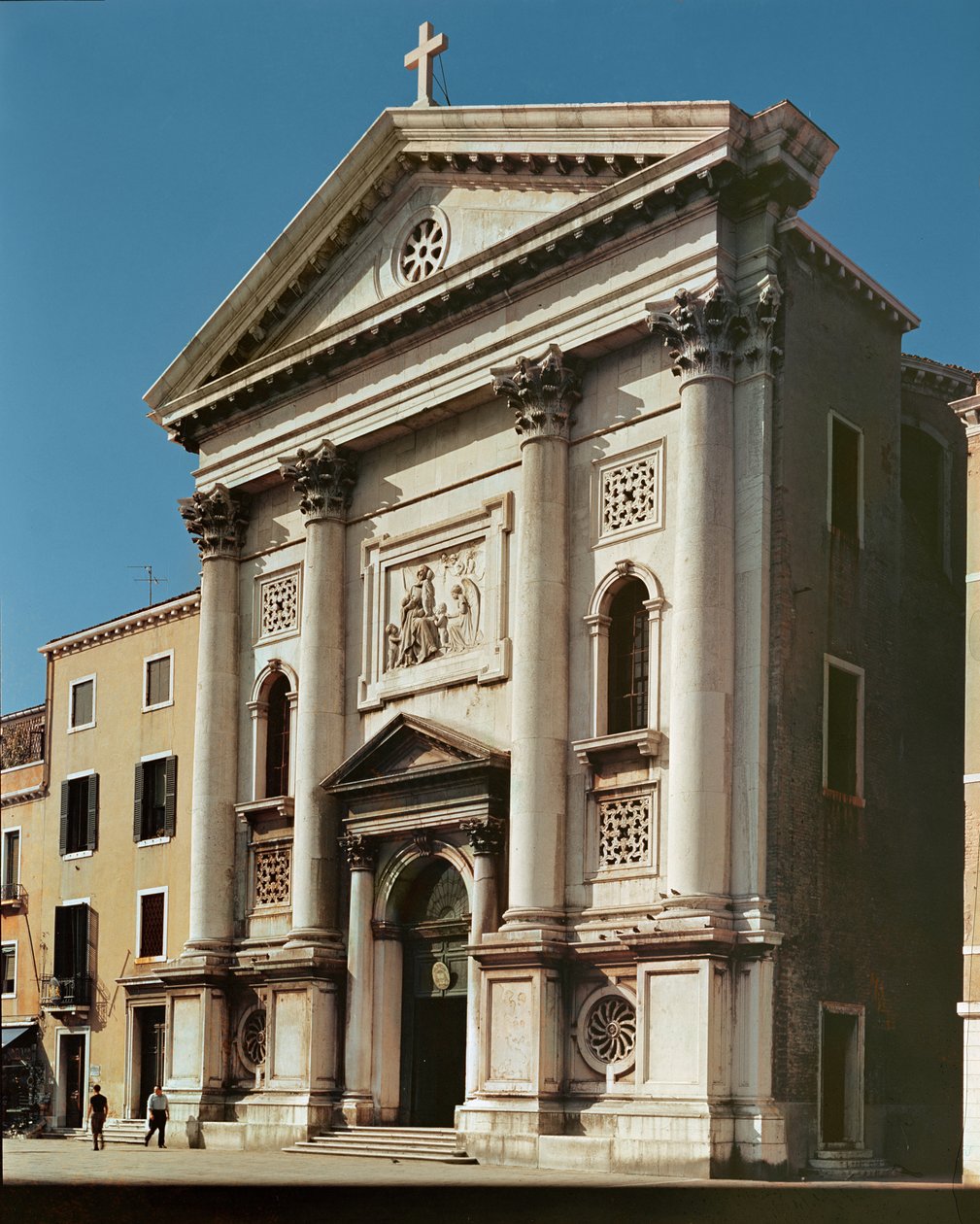 Fasada kościoła Santa Maria della Pieta, zbudowana 1745 autorstwa Giorgio Massari
