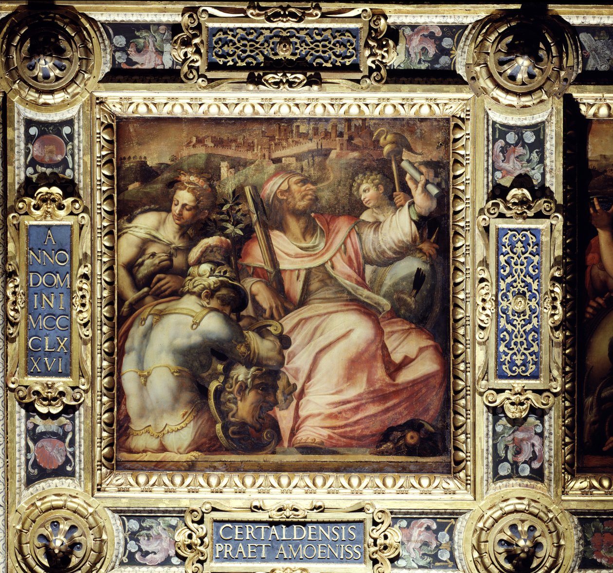 Alegoria miasta Certaldo ze stropu Salone dei Cinquecento, 1565 (panel) autorstwa Giorgio Vasari