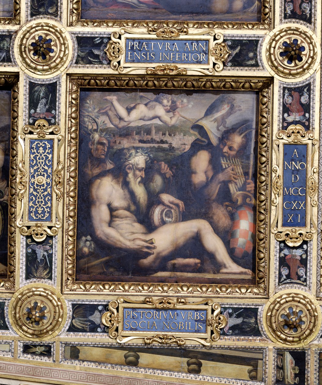 Alegoria miasta Pistoia ze stropu Salone dei Cinquecento, 1565 (panel) autorstwa Giorgio Vasari