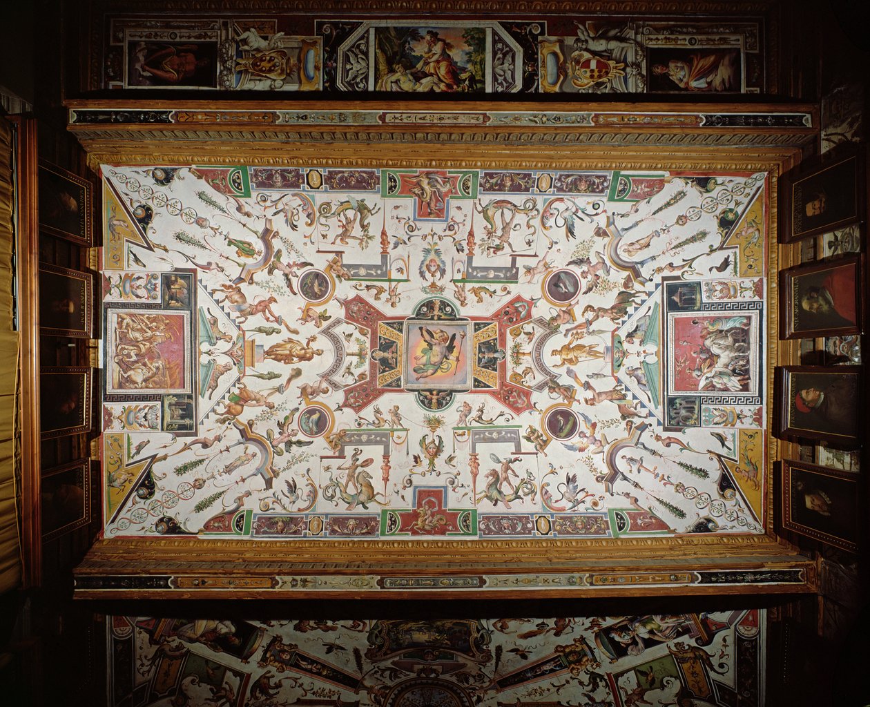 Sufit z korytarza Vasari, 1560-80 autorstwa Giorgio Vasari