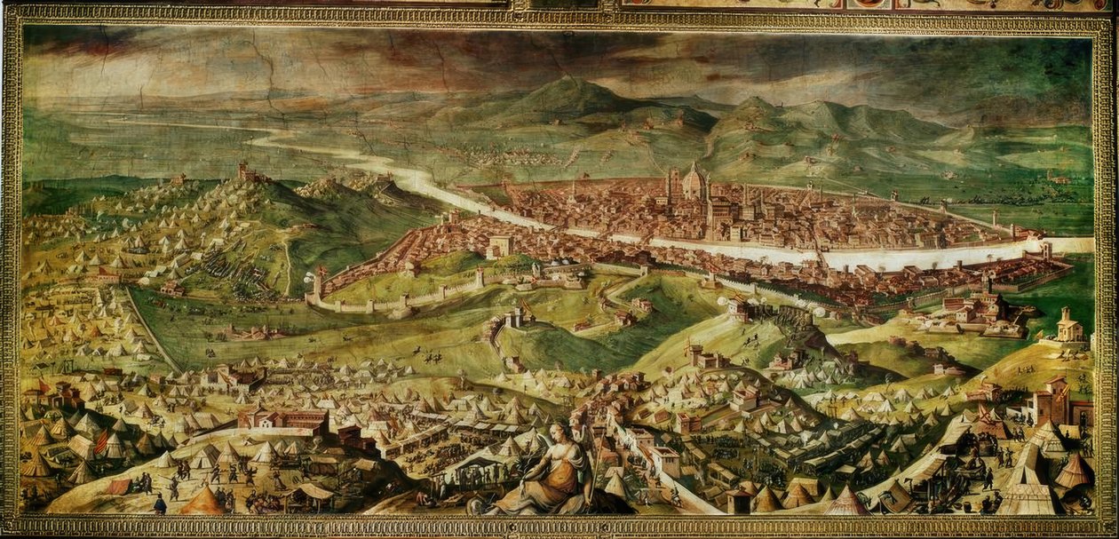 Oblężenie Florencji autorstwa Giorgio Vasari