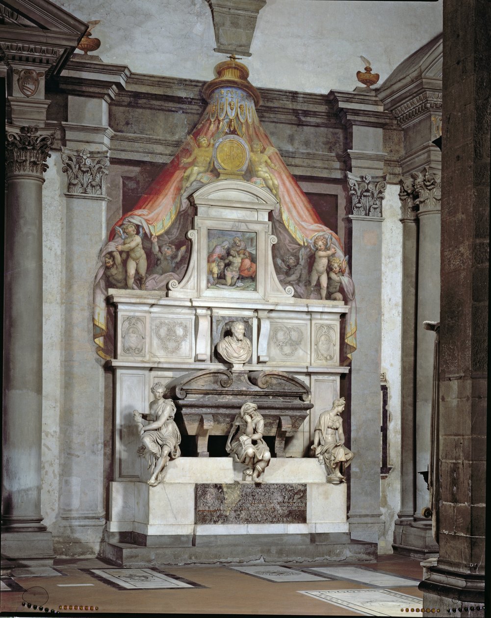 Pomnik Michała Anioła Buonarrotiego (1475-1564) (marmur) autorstwa Giorgio Vasari