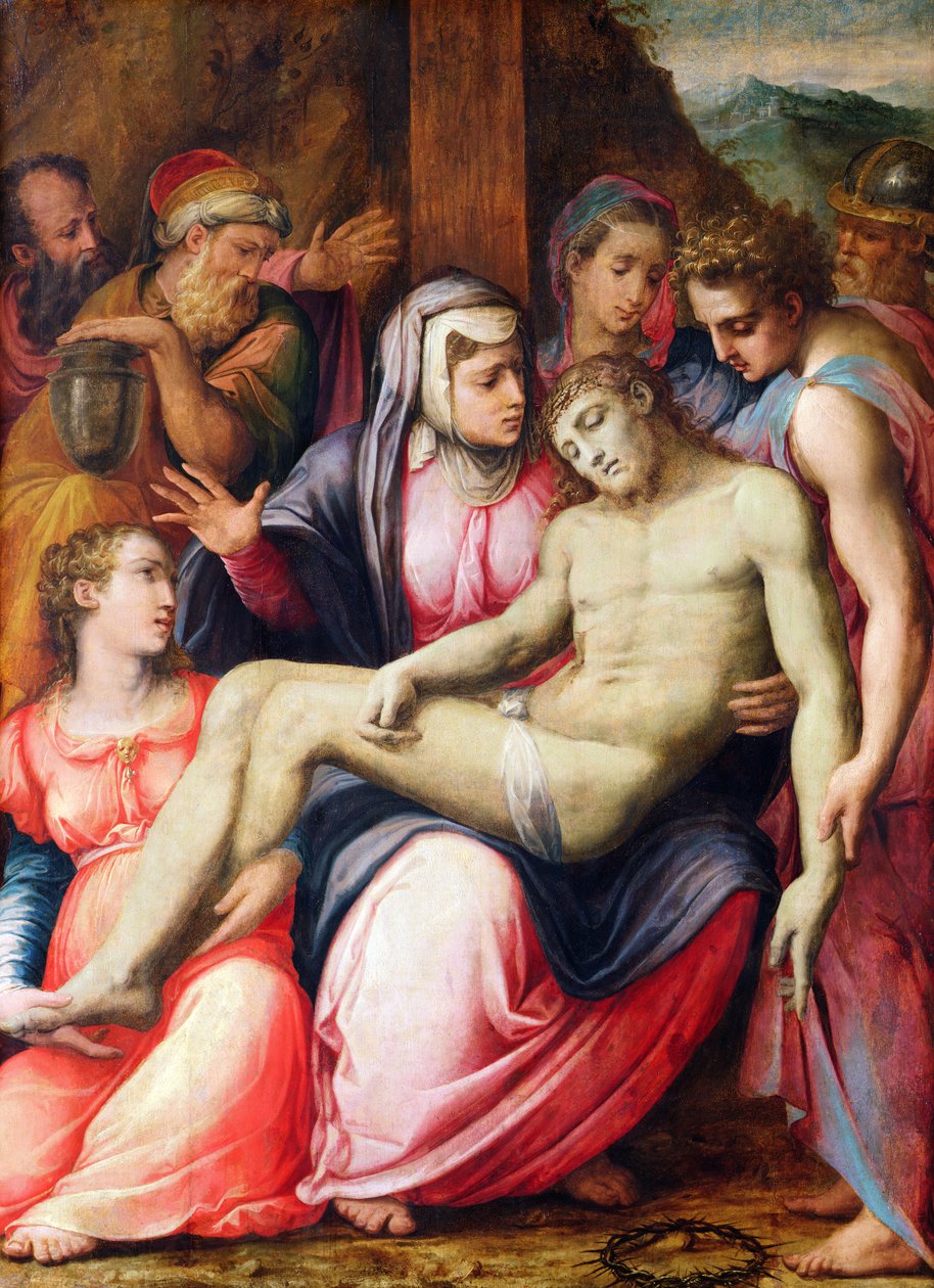 Osadzanie, c.1540 (tempera na panelu) autorstwa Giorgio Vasari