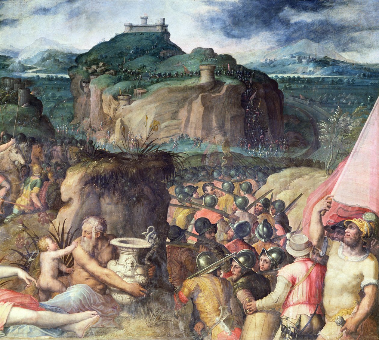 Oblężenie San Leo (szczegół) (patrz 139095) autorstwa Giorgio Vasari