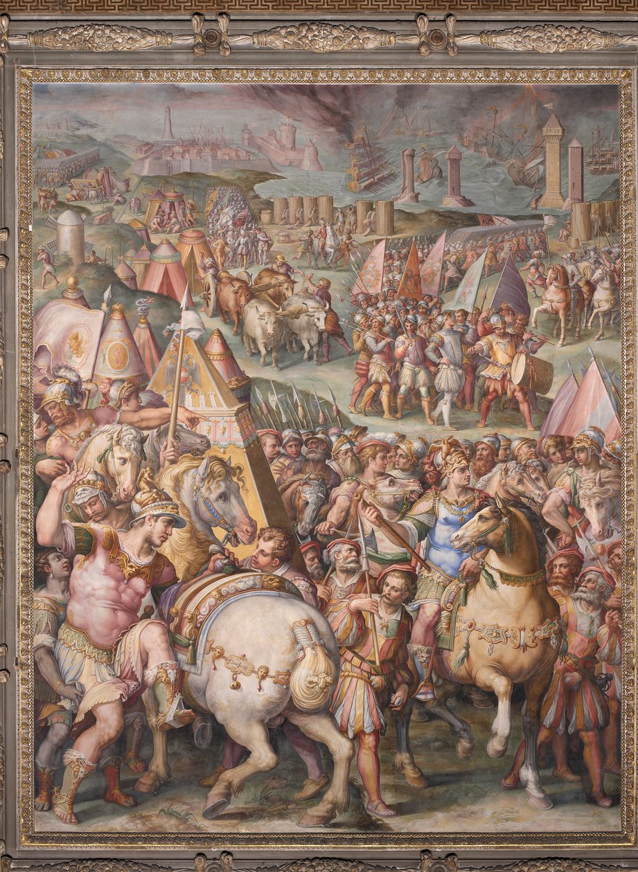 Cesarz Massimiliano znosi oblężenie z Livorno autorstwa Giorgio Vasari