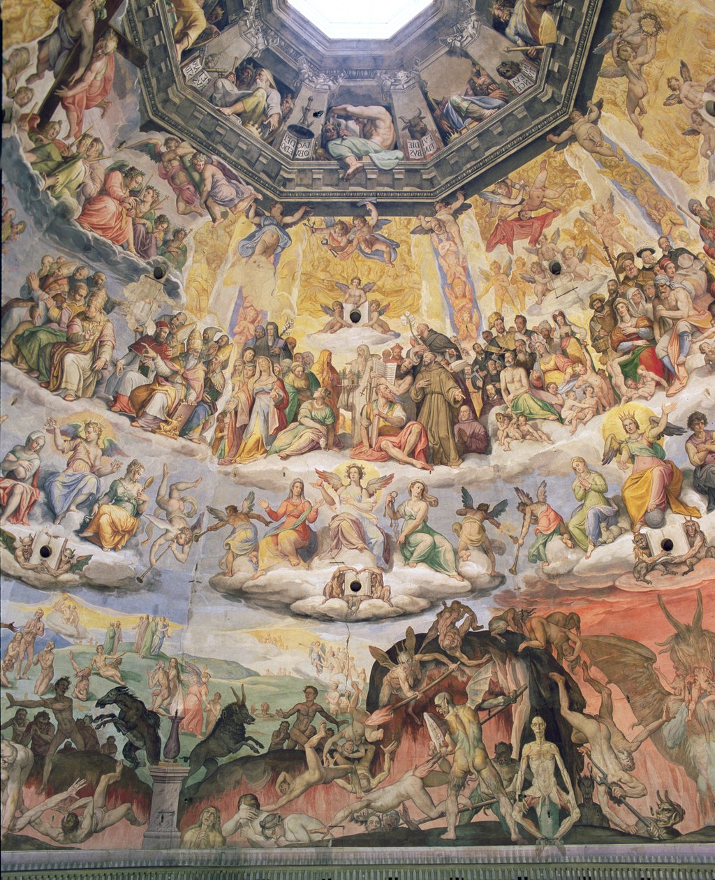 Sąd Ostateczny, detal z kopuły Duomo, 1572-79 autorstwa Giorgio Vasari