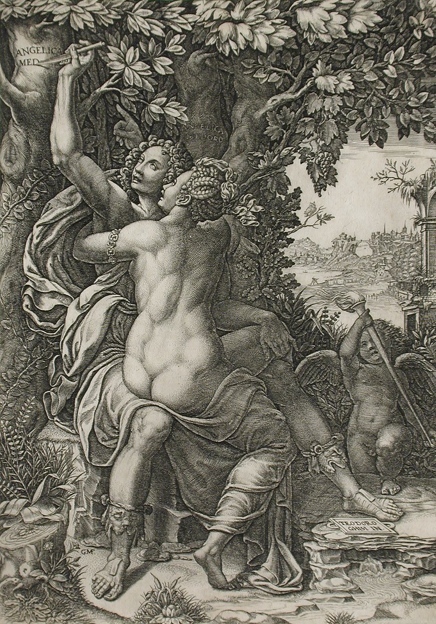 Angelika i Medor autorstwa Giorgio Ghisi