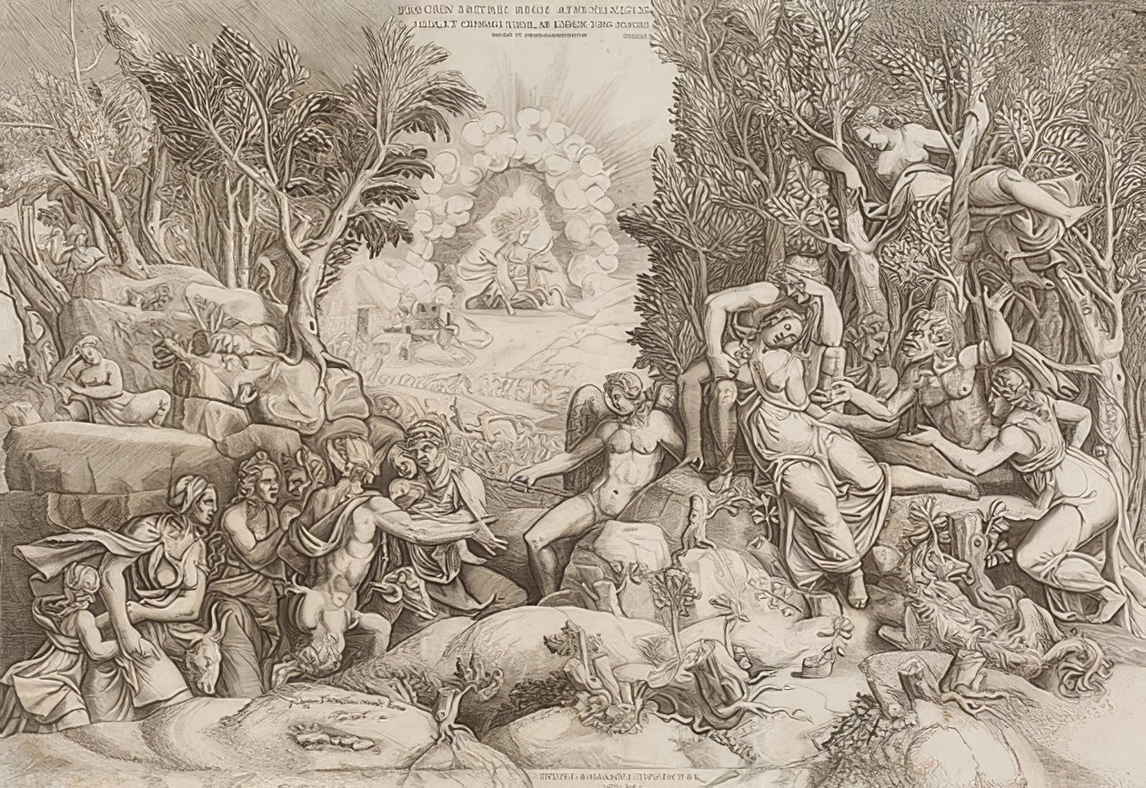 Cephalus opłakuje Procris (według rysunku Giulio Romano, patrz zdjęcie nr 27883) autorstwa Giorgio Ghisi