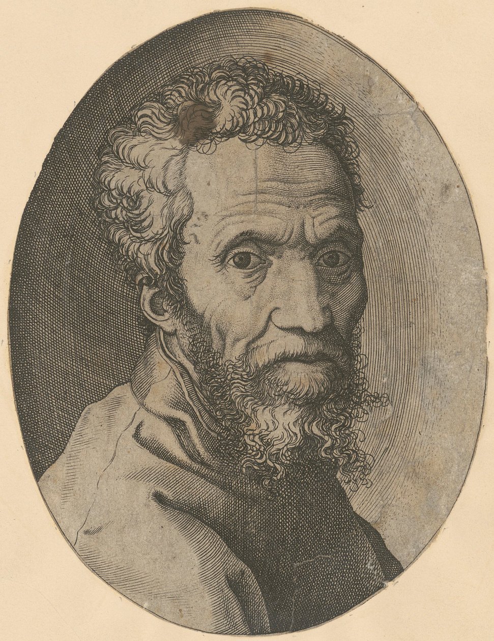 Portret Michała Anioła autorstwa Giorgio Ghisi
