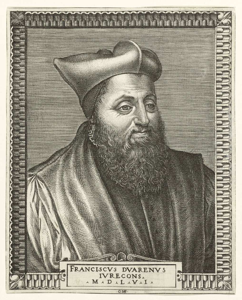 Portret François Duarena, profesora prawa na Uniwersytecie w Bourges autorstwa Giorgio Ghisi