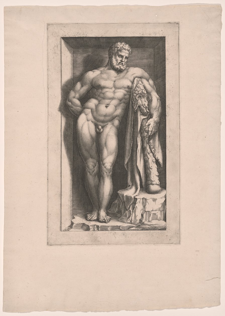 Farnese Hercules autorstwa Giorgio Ghisi