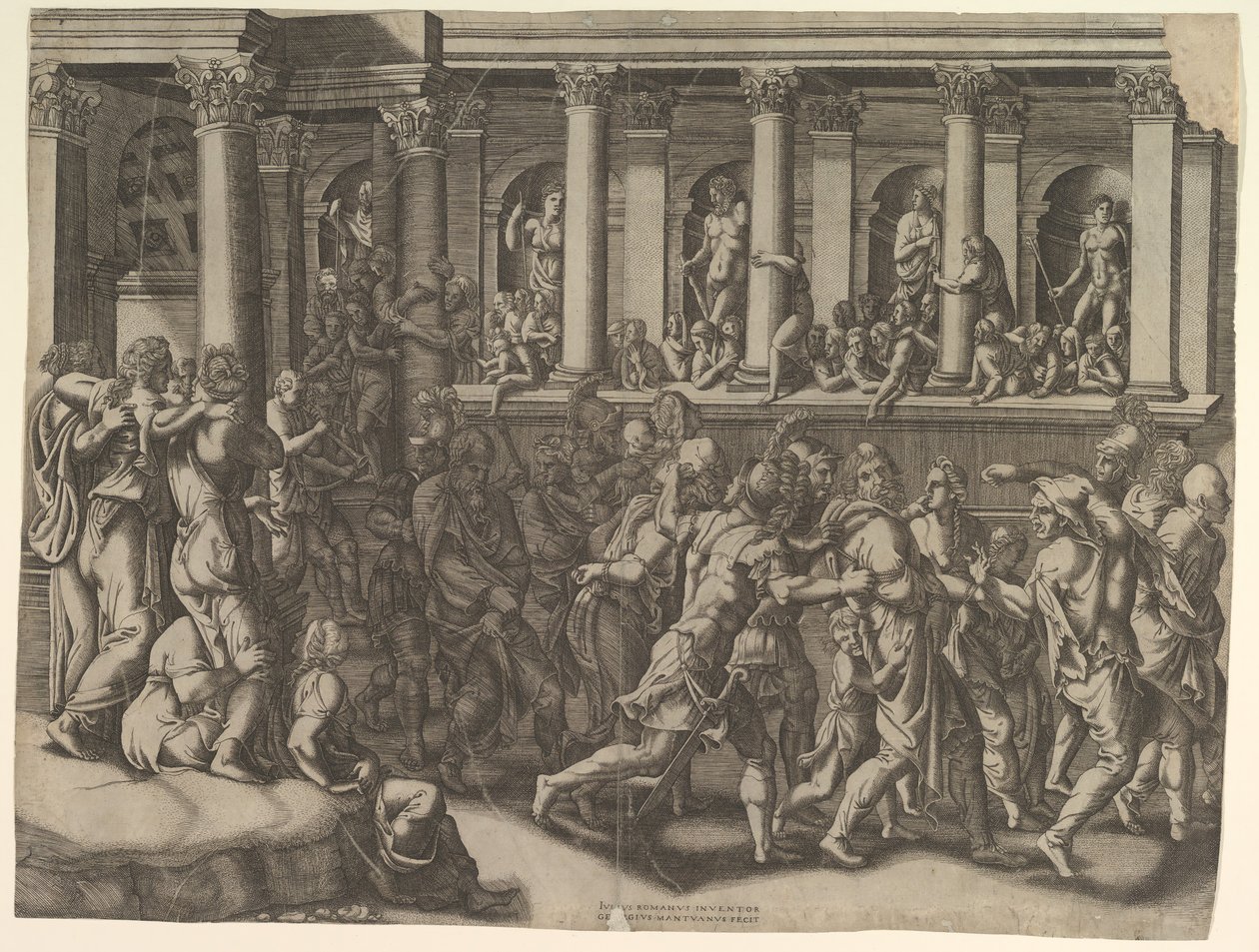 Naśmiewanie się z więźniów, ca. 1540. autorstwa Giorgio Ghisi