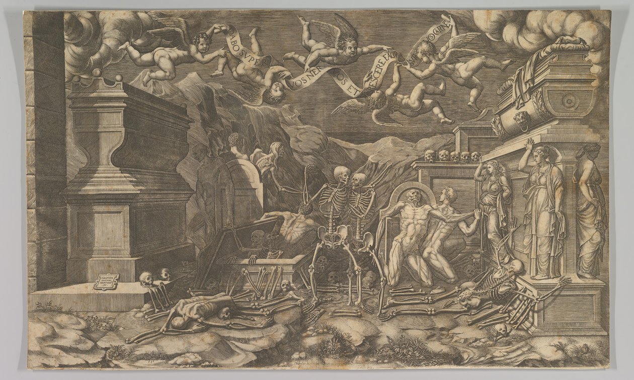 Wizja Ezechiela z 1554 r. ponownie opublikowana w 1595 r. autorstwa Giorgio Ghisi