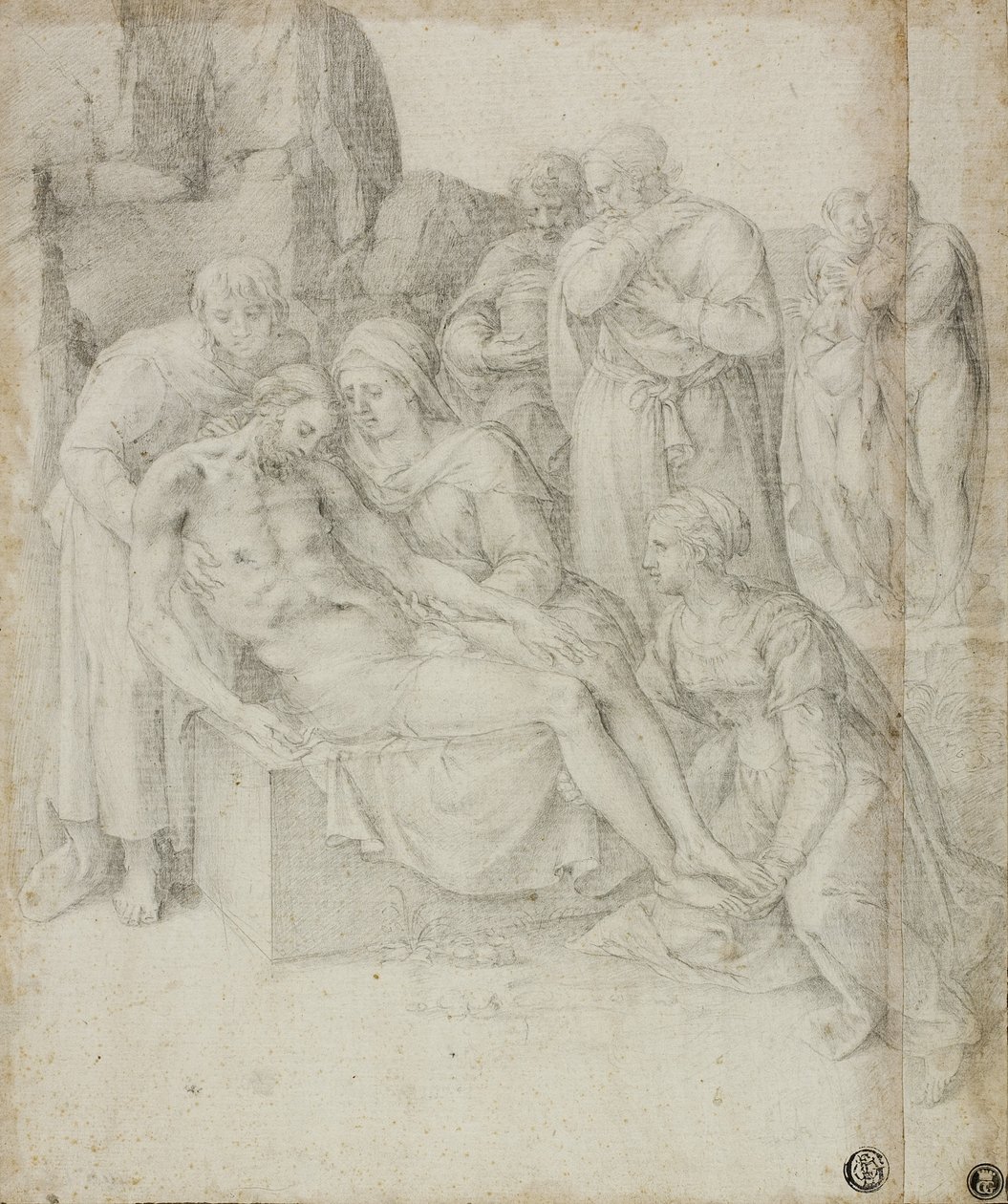 Opłakiwanie, 1540-68 autorstwa Giorgio Giulio Clovio