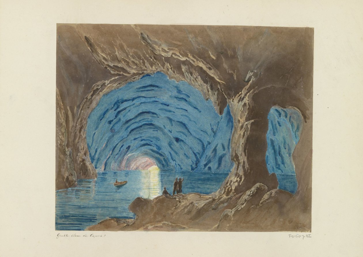 Błękitna Jaskinia na Capri Jaskinia Niebieski de Capri! (tytuł na obiekcie) autorstwa Giorgio Sommer (attributed to)