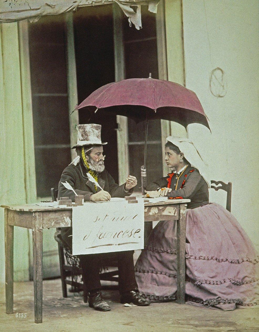 Publiczny pisarz w Neapolu, ok. 1860-80 (druk albumowy) autorstwa Giorgio Sommer