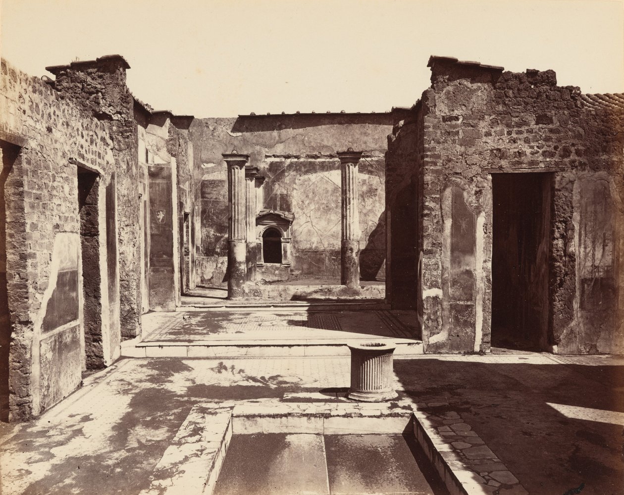 Casa del Poeta Tragico, Pompei (Dom tragicznego poety, Pompeje), ok. 1870 (zdjęcie) autorstwa Giorgio Sommer