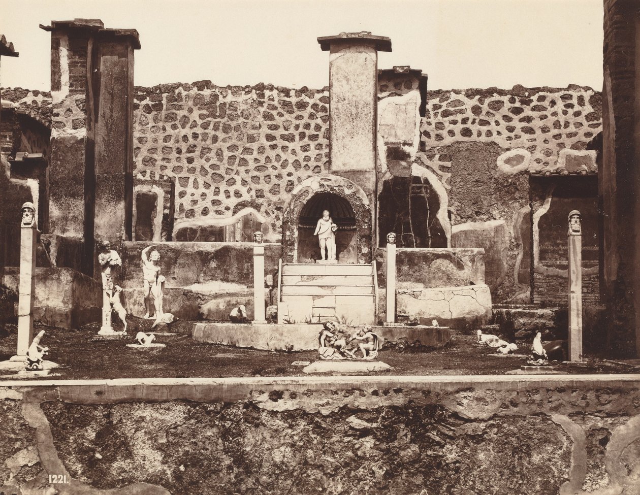 Dom Marka Lukrecjusza, Pompeje, ok. 1870 r. (zdjęcie) autorstwa Giorgio Sommer