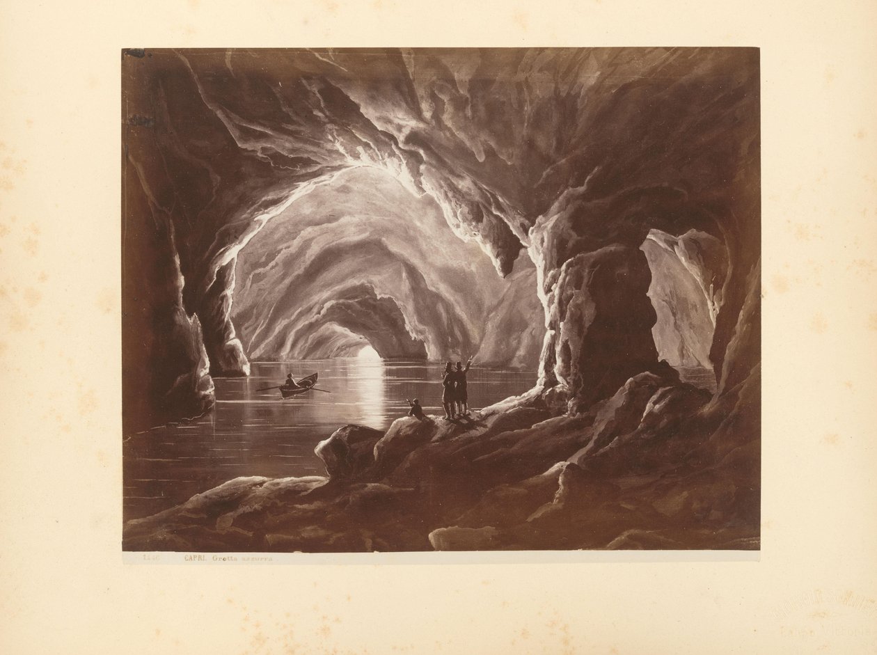 Fotoreprodukcja ryciny Grotta Azzurra na Capri autorstwa Giorgio Sommer