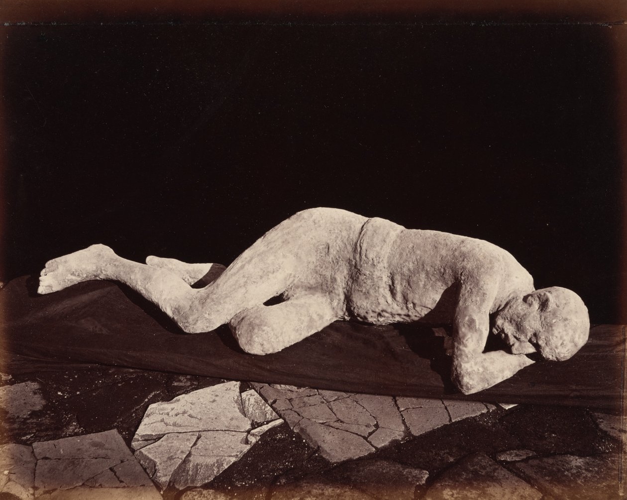 Ludzki odlew, Pompeje, 1873 (zdjęcie) autorstwa Giorgio Sommer