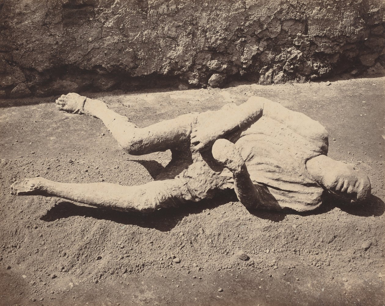 Ludzki odlew, Pompeje, 1873 (zdjęcie) autorstwa Giorgio Sommer