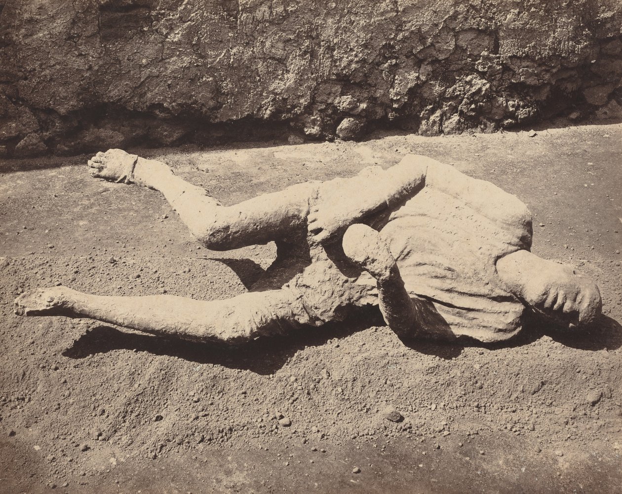 Ludzkie ślady, Pompeje (ludzka obsada, Pompeje) autorstwa Giorgio Sommer