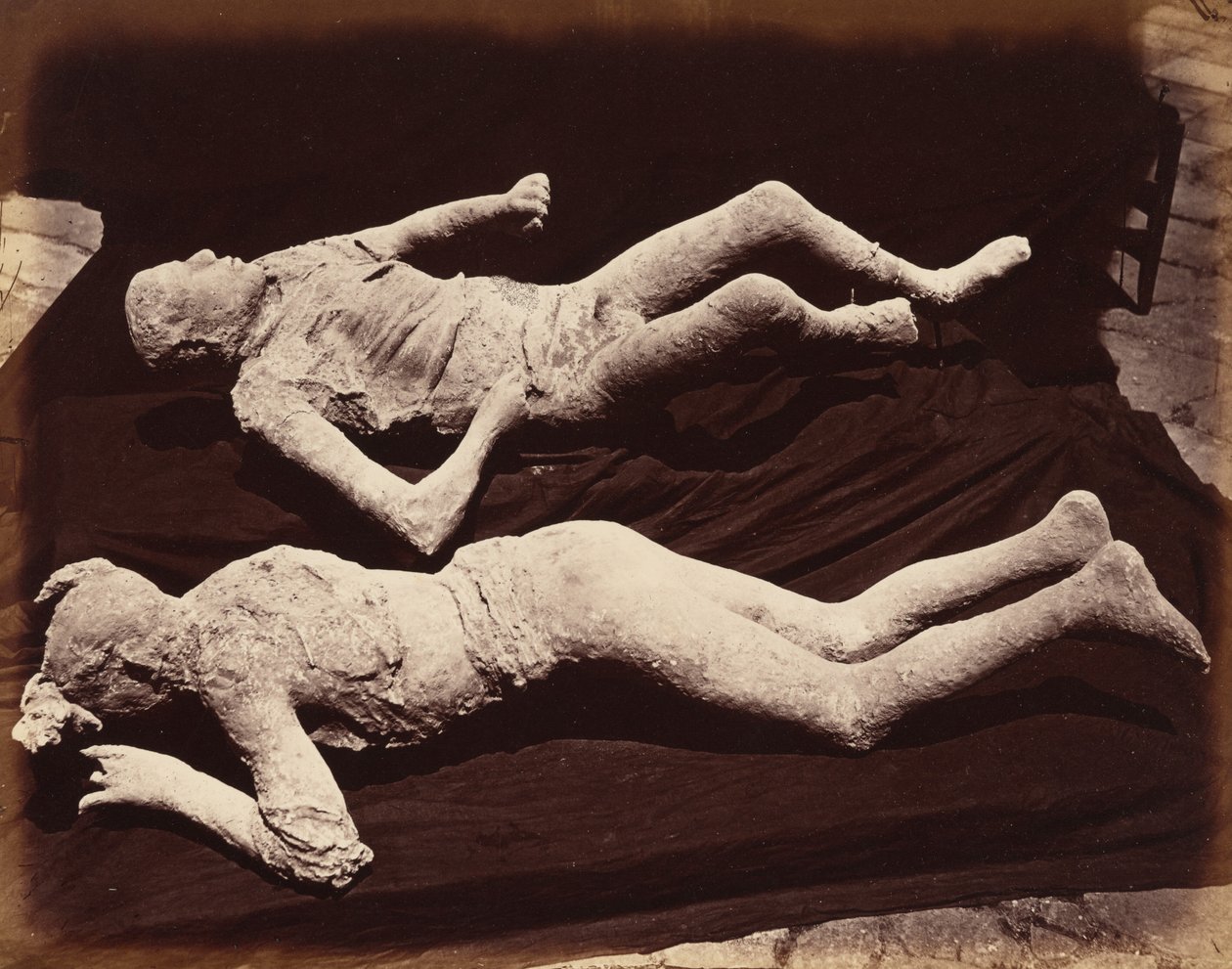 Ludzkie odlewy, Pompeje, ok. 1870 (zdjęcie) autorstwa Giorgio Sommer